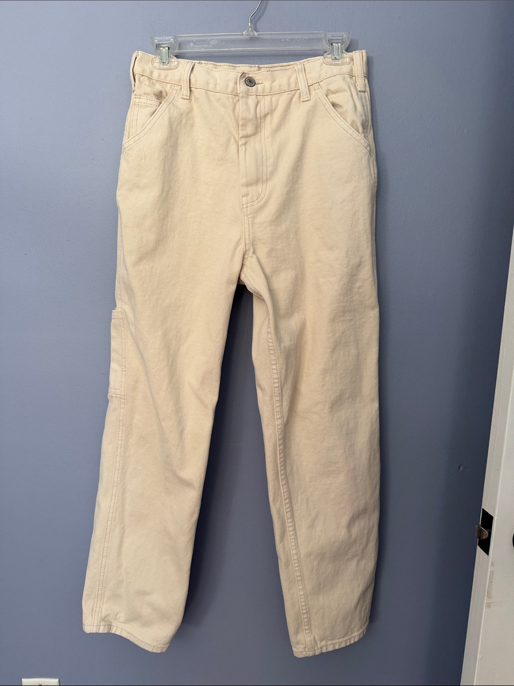 John Galt Brandy Melville Carpenter Jeans Cream Utility Workwear Medium